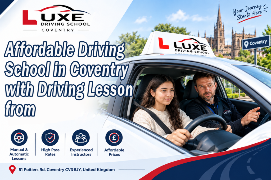 Affordable Driving School in Coventry with Driving Lesson from £35
