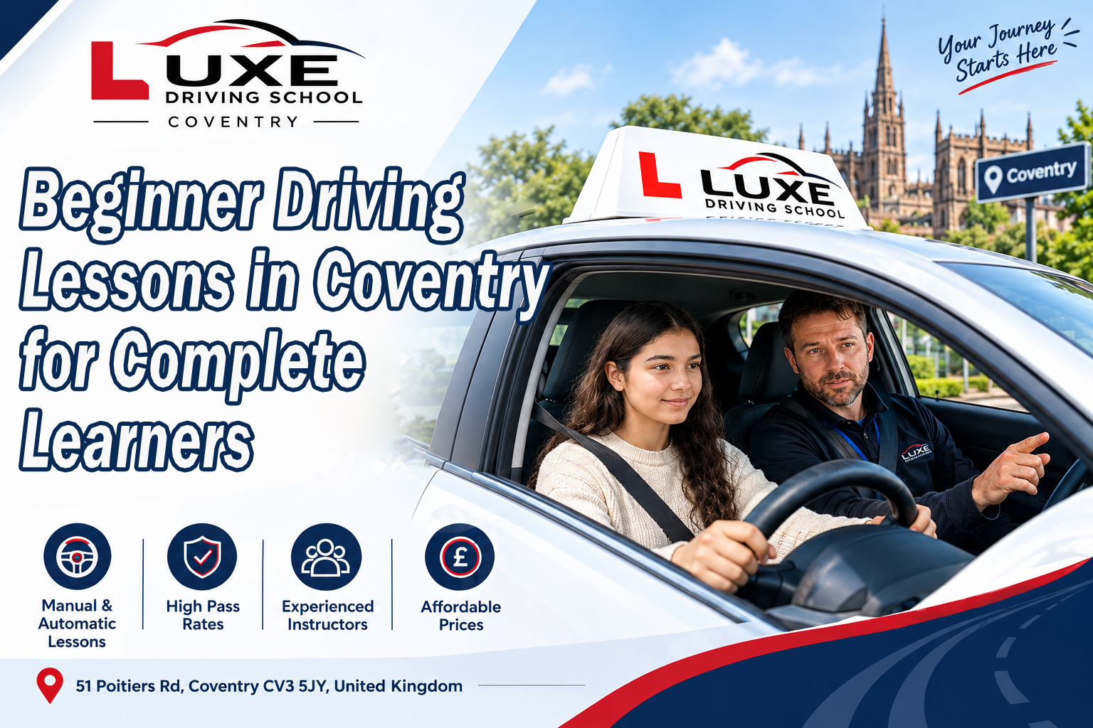 Beginner Driving Lessons in Coventry for Complete Learners