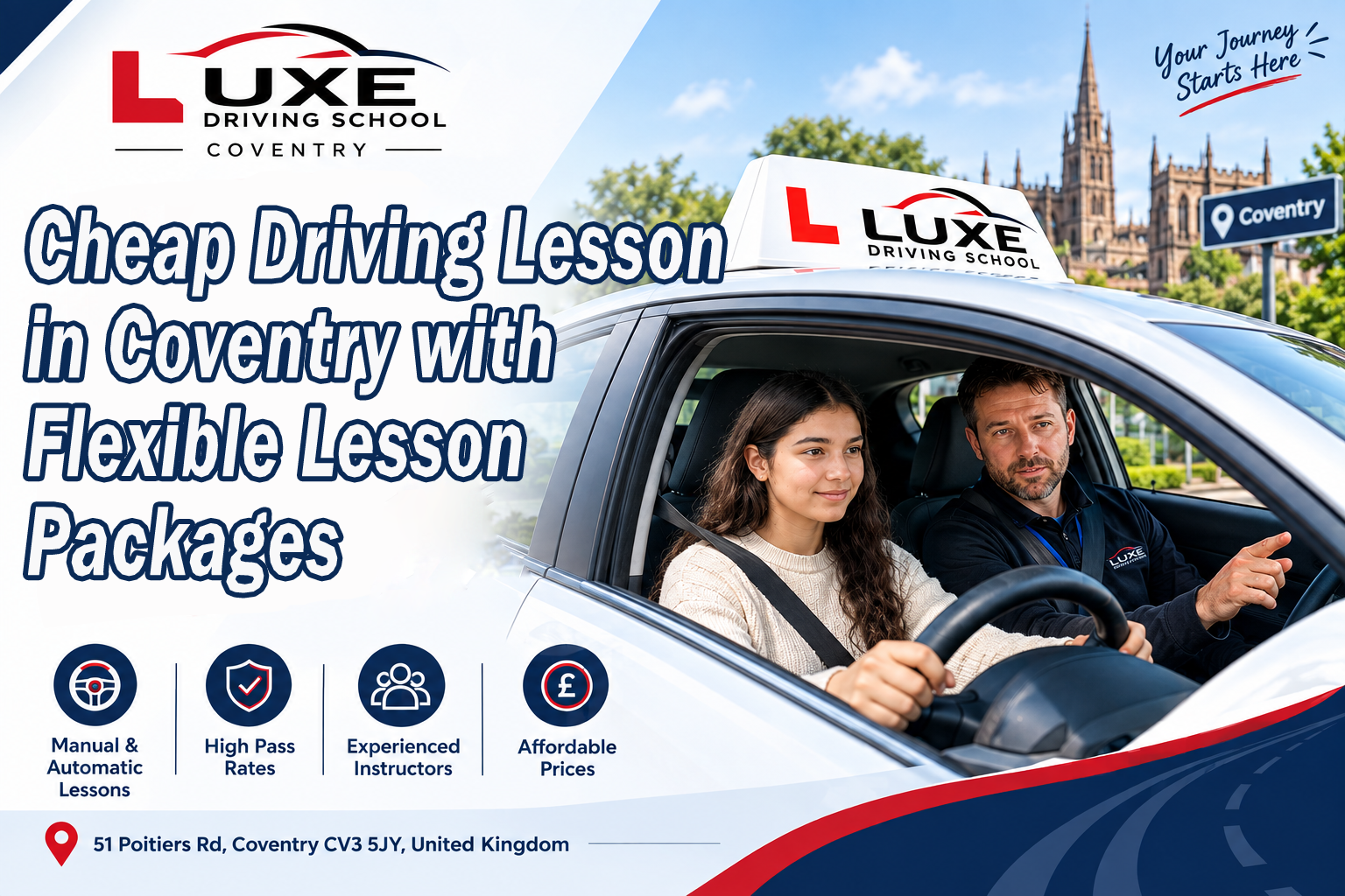 Cheap Driving Lesson in Coventry with Flexible Lesson Package