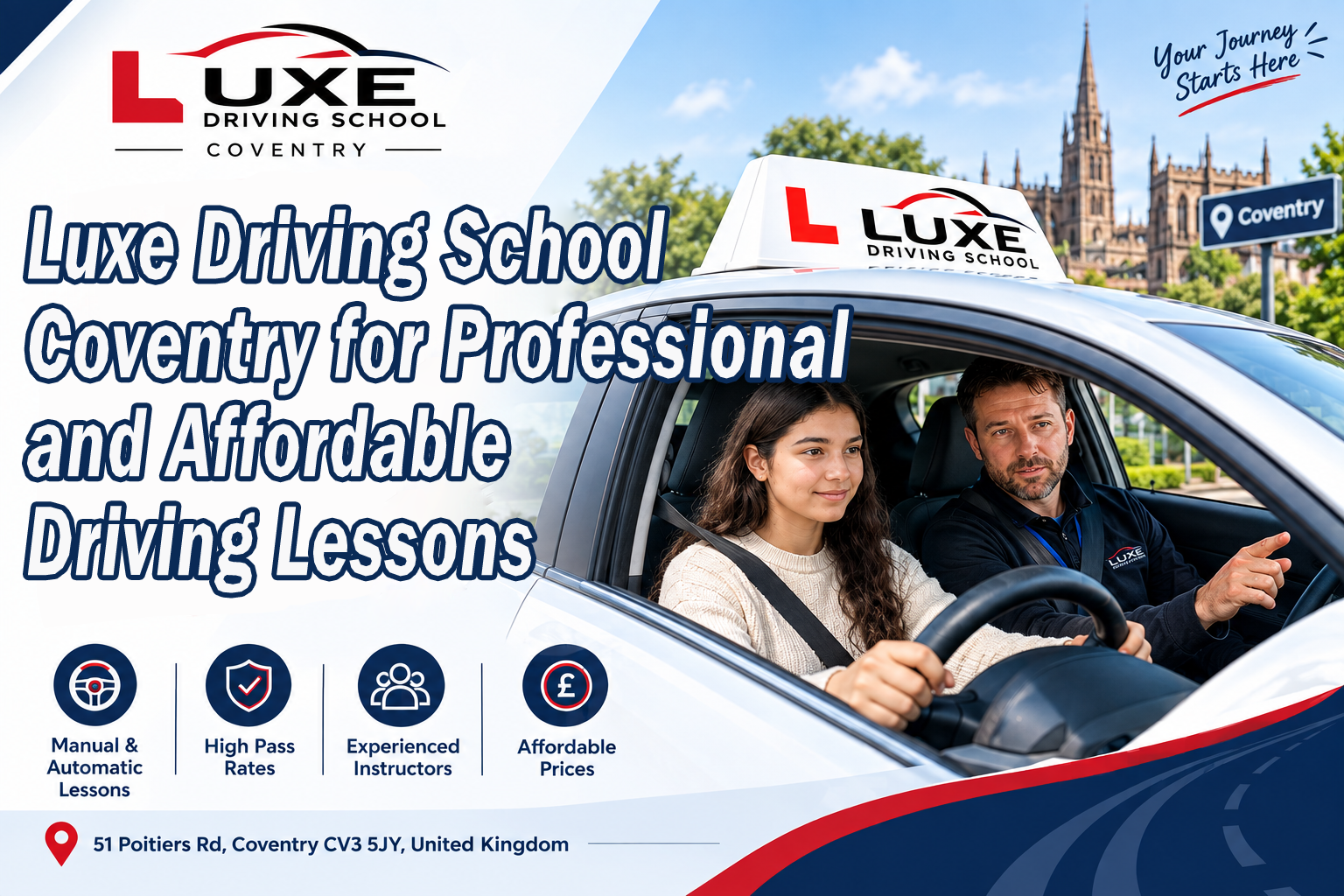 Luxe Driving School Coventry for Professional and Affordable Driving Lessons